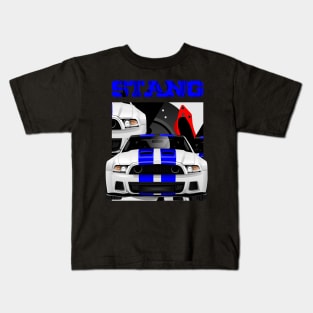 Ford Mustang White Kids T-Shirt